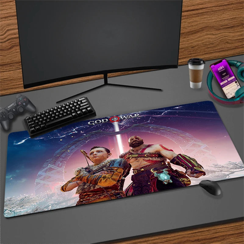 Xxl Mouse Pad God of War Gaming Accessories Keyboard Computer Desk Mat Game Big Carpet 90x40 Large Gamer Cabinet Table Mousepad
