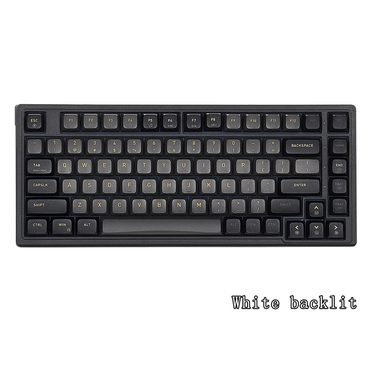 HEXGEARS M2 Mechanical Keyboard 87key Hot Swap PBT Gasket Structure White Backlit Macro Defined Gaming Mechanical Keyboard