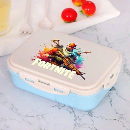 Fortnites Bento Lunch Box Anime Fortress Night Food Storage Containers Kids School Picnic Lunchbox Office Dinner Case Gift 2025