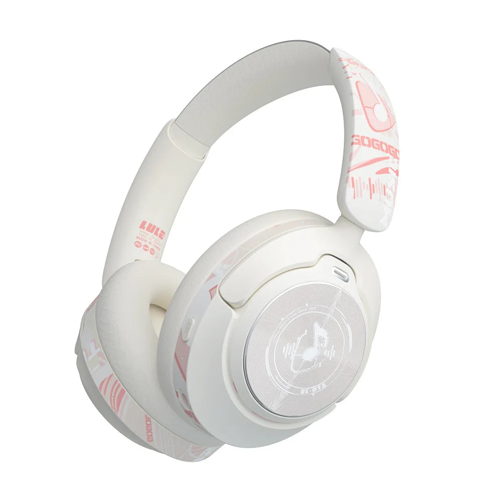 Casque de jeu, écouteurs Bluetooth, Bluetooth 5.4, ANC -42dB, faible latence 38ms, haut-parleur 40mm, batterie 125H, graffiti en relief 3D