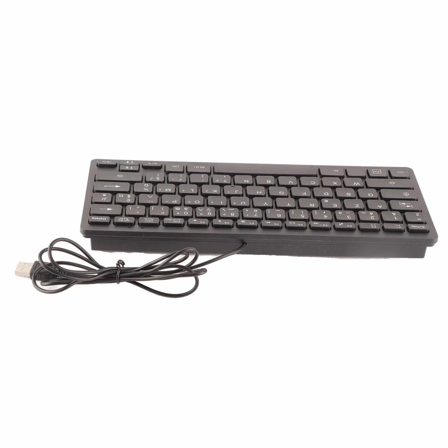 78 Keys German Russian French Keyboard USB Wired Desktop Computer Small Language Keyboard for Home PC Laptop