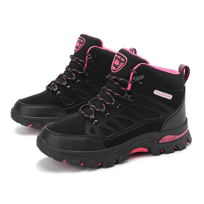 Women's Outdoor Hiking Shoes Waterproof Trekking Camping Trail Boots Non-slip Durable Mountain Climbing Shoes Women Ankle Boots