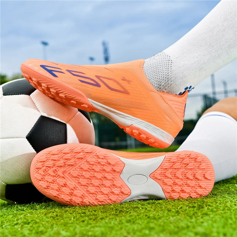 Nouvelles chaussures de football pour hommes, crampons antidérapants ultralégers FG pour gazon, chaussures de sport confortables pour adultes, chaussures de futsal antidérapantes