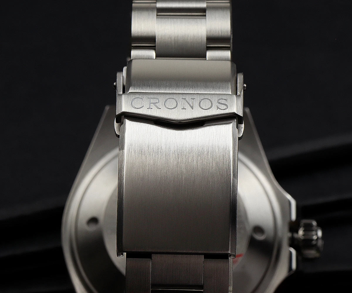Cronos Automatic Diving Watch Stainless Steel 2000Meters Water Resistance Professional Diver PT5000 SW200 Miyota9015 90S5 L6027M