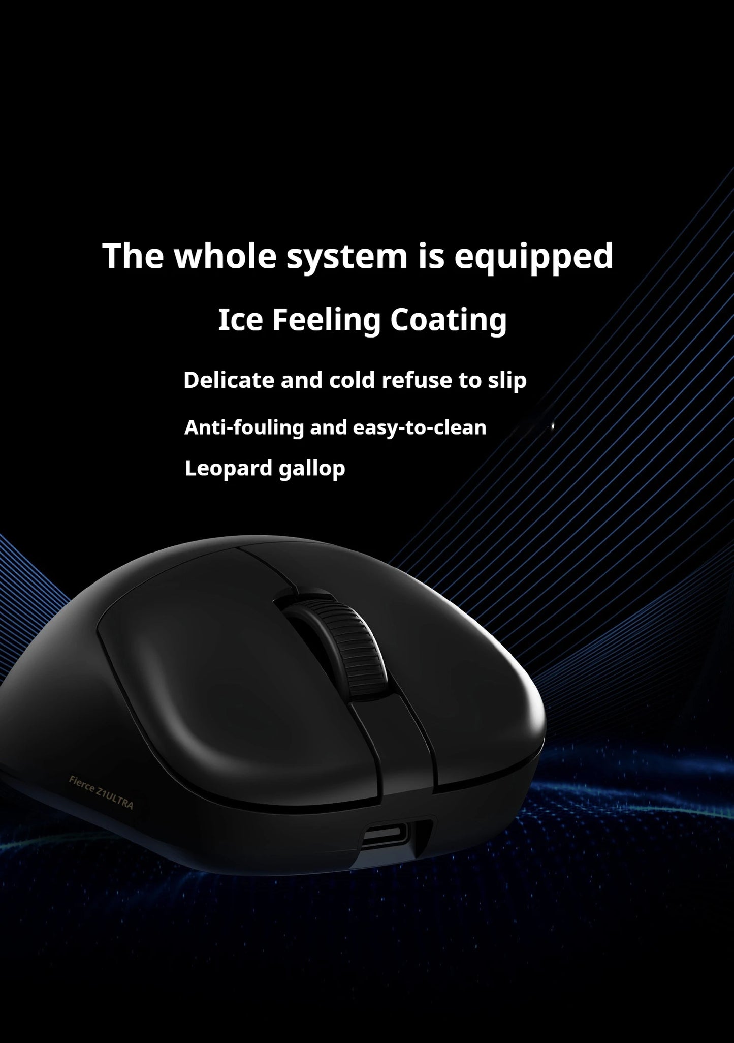 Ratón gaming inalámbrico ATK Z1 Pro Max Ultra con patas personalizadas, PAW3950, velocidad inalámbrica ultrainteligente, tasa de sondeo 8k y baja latencia de 0.39ms