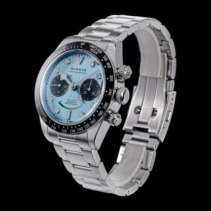 Sugess Chronograph Watch for Mens ST1907 Movement Mechanical Sapphire Crystal Wristwatches Waterproof Pilot Air Force Clock S475