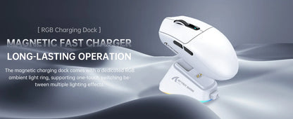 ATTACK SHARK G3PRO Tri-Mode Wireless Gaming Mouse with Charging Dock, 25000 DPI Ultra Lightweight Gaming Mouse, PAW3311 Sensor, Bluetooth & 2.4GHz