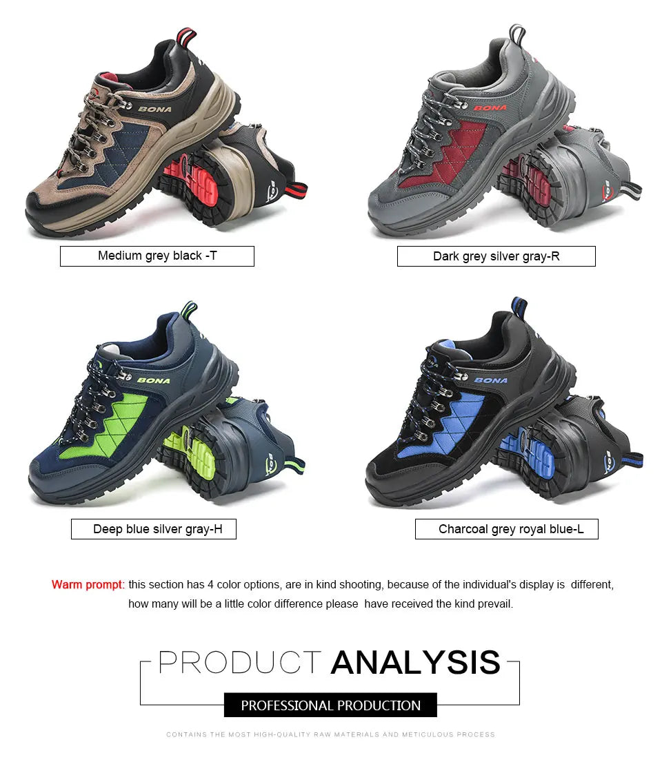 BONA New Designers Turistické boty Trekingové tenisky Pánské boty Pánské trekingové boty Chůze Mansculino Rybaření Kempování Boty na jogging