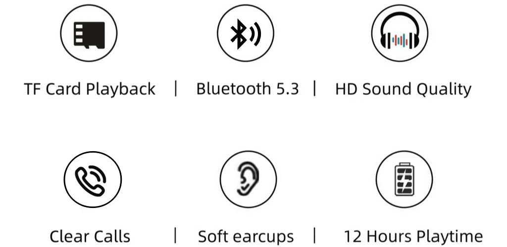 SODO SD-1004 Wireless Headphones Foldable Bluetooth 5.3 HIFI Stereo Headset 40mm Driver Over Ear Headphone with Mic Support TF