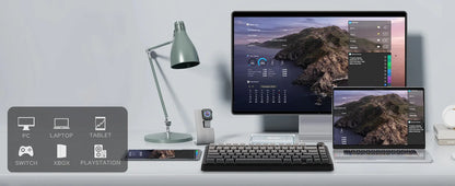 EPOMAKER X AULA F75 MAX Compact 75% ANSI Layout Wired/Bluetooth/2.4GHz Wireless Mechanical Keyboard with TFT Screen and a Knob