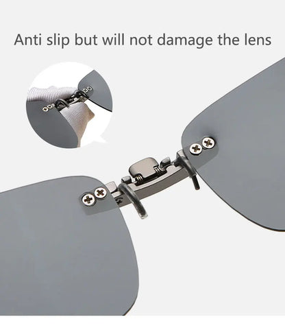 BOYSEEN Polarized Clip Sunglasses Driving Day Night Vision Lens Unisex Sport Fishing Myopia Glasses Men Women Travel Outdoor