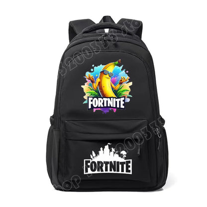 Fortnite-Kinderrucksack, tragbar, mit großem Fassungsvermögen, Schulranzen für Schüler, Schultertasche mit Cartoon-Print, Schulzubehör für Jungen, Geschenk