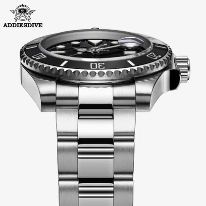 ADDIESDIVE Luxury Men's Watch Ceramic bezel BGW9 Super Bright Luminous Leisure Quartz Watch 200m Waterproof Outdoor Sports Watch