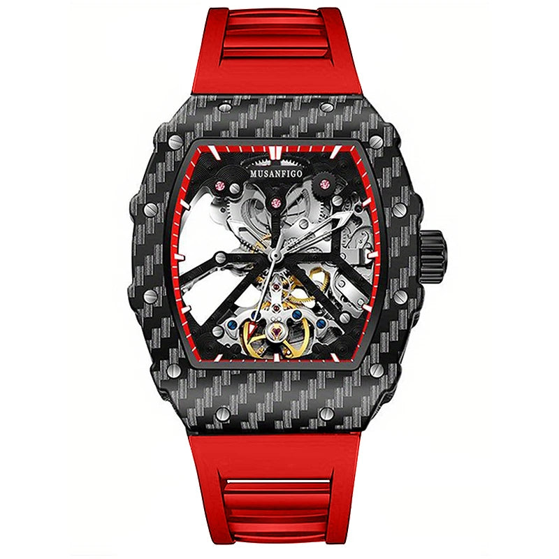 Fully automatic skeleton mechanical watch, fashionable personality, luxury hot men's watch, casual business watch