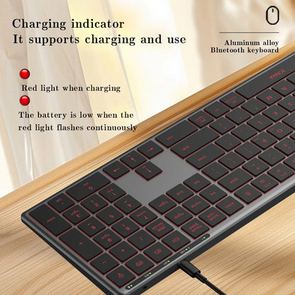 Backlight Bluetooth Keyboard Multi-Device Full Size Wireless Keyboard with Number Pad,Rechargeable Slim Multimedia Keyboard