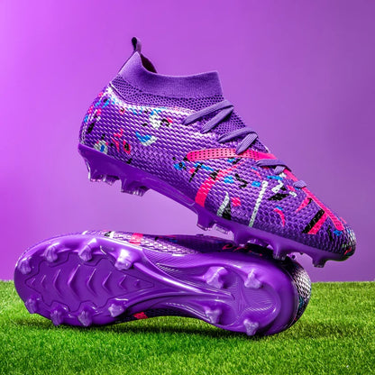 Nouvelles chaussures de football pour hommes, chaussures de sport professionnelles pour l'extérieur, antidérapantes, chaussures d'entraînement, baskets, chaussures de football pour terrain gazonné, ultralégères, unisex