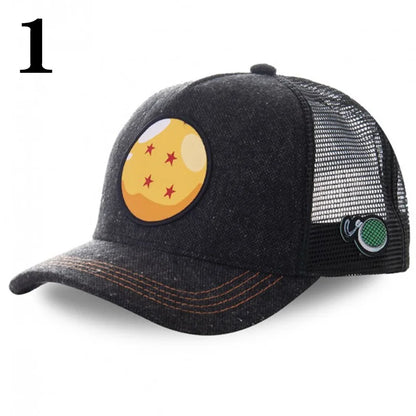 Dragon Ball Anime Character Printed Baseball Cap For Men And Women Hip Hop Hat Truck Driver Mesh Hat Summer Outdoor Sunshade