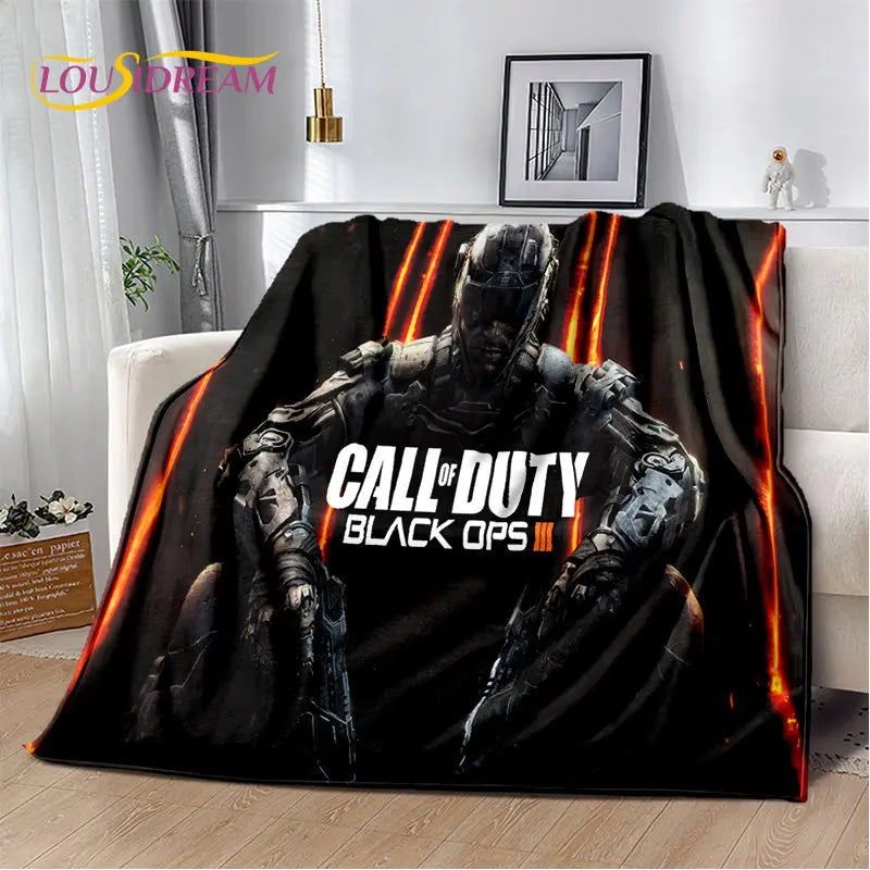 Κουβέρτα 3D COD, απαλή λούτρινη κουβέρτα gamer Call of Duty, φανελένια κουβέρτα ριχτάρι για σαλόνι, υπνοδωμάτιο, κρεβάτια, καναπέ και κάλυμμα γραφείου