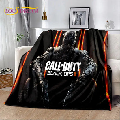Κουβέρτα 3D COD, απαλή λούτρινη κουβέρτα gamer Call of Duty, φανελένια κουβέρτα ριχτάρι για σαλόνι, υπνοδωμάτιο, κρεβάτια, καναπέ και κάλυμμα γραφείου