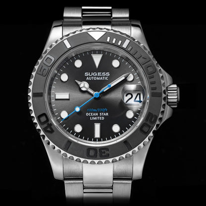 Sugess New Diving Men's Watch Automatic Mechanical Wristwatches 10Bar NH35A Movement Sapphire Luminous Ceramic Bezel S450-2 2025