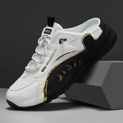 Grands chaussons pour hommes été respirant maille pantoufles mode chaussures décontractées à semelles souples pour hommes baskets légères Zapatos De Hombre
