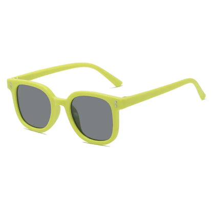 KLASSNUM 2026 Trendy Children's Sunglasses Large Square Black Sun Glasses 2-8 Years Kids Girls Boys Sunglass for Travel Outdoor