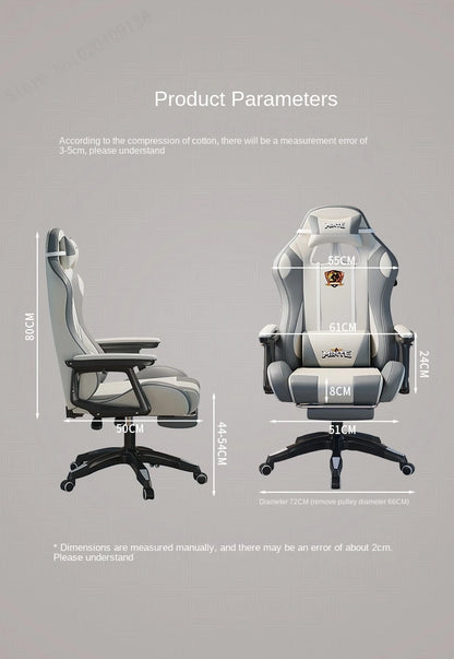 Modern Ergonomic Computer Office Chair with Footrest, Adjustable Height, Swivel Executive Desk Chair, Reclining Gaming Chair for Home & Study