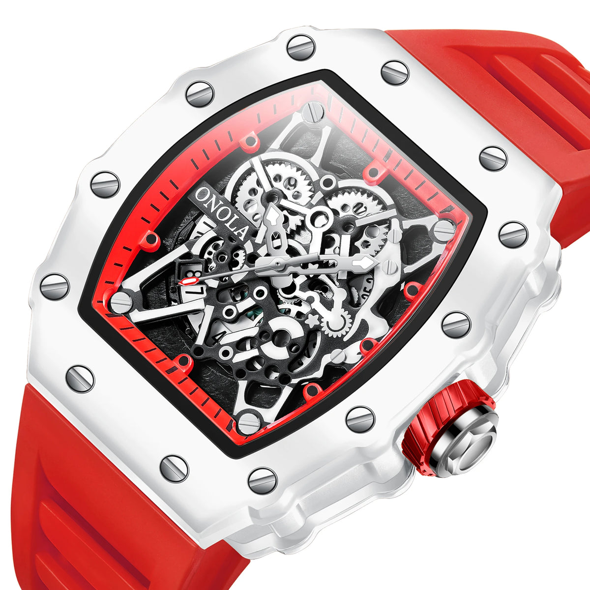TOP Hot Selling Men Watch Fashion Brand ONOLA Quartz Silicone Tape Watches men Clock