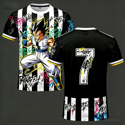 2026 Summer Dragon Ball T-Shirt High Quality 3D Goku Print Oversized Unisex Retro Y2K Anime Football Casual for Men Women Kids