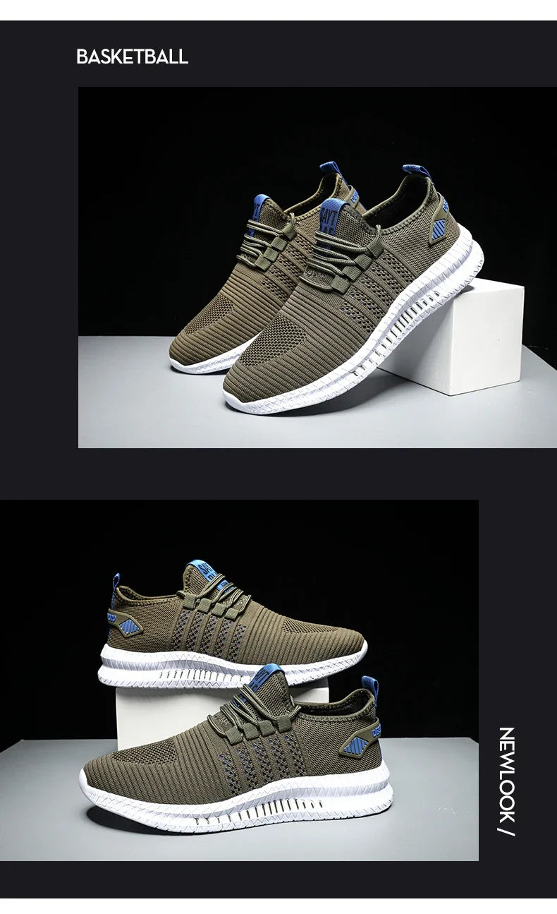 Fashion Sneakers Lightweight Men Casual Shoes Breathable Male Footwear Lace Up Walking Shoe Mens Casual Summer Shoes