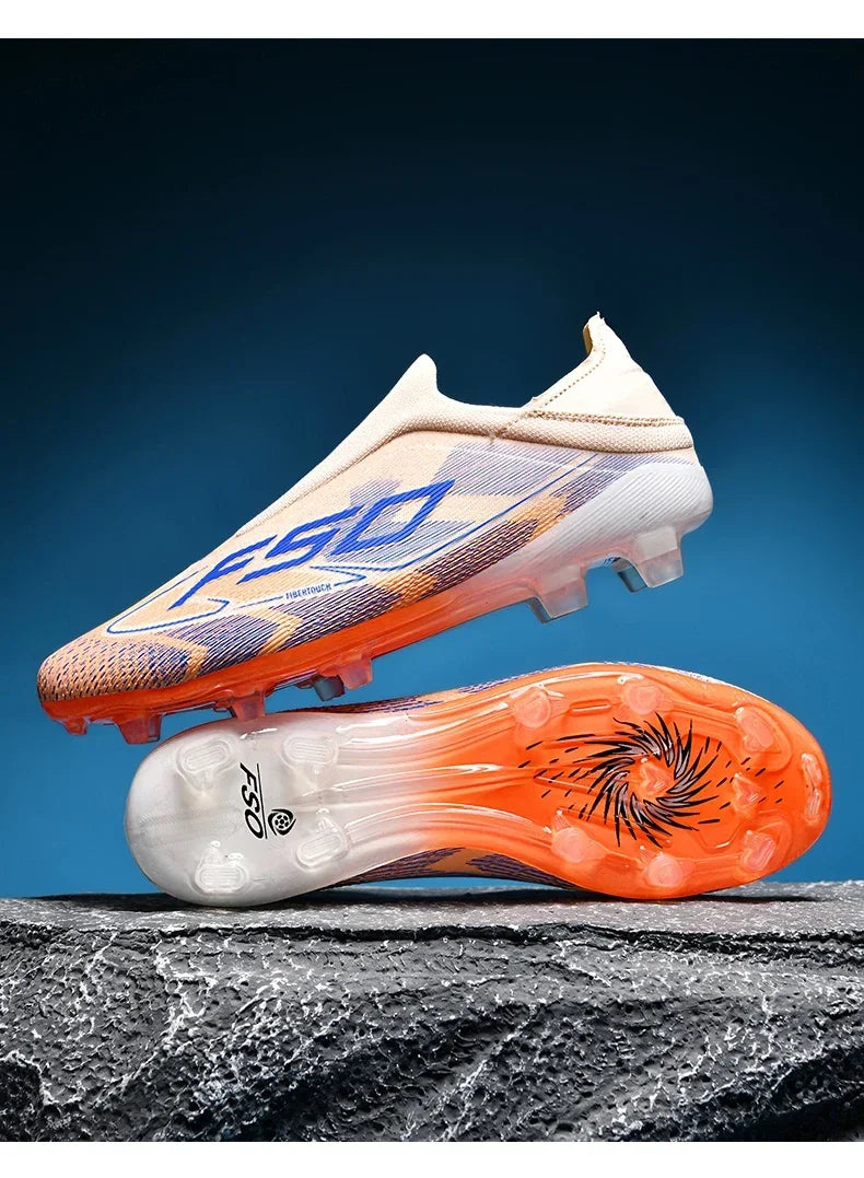 Nouvelles chaussures de football pour hommes, crampons pour terrain en herbe, de haute qualité, antidérapantes, légères, mi-hautes, pour les matchs en extérieur, chaussures de sport, très vendues pour l'entraînement.