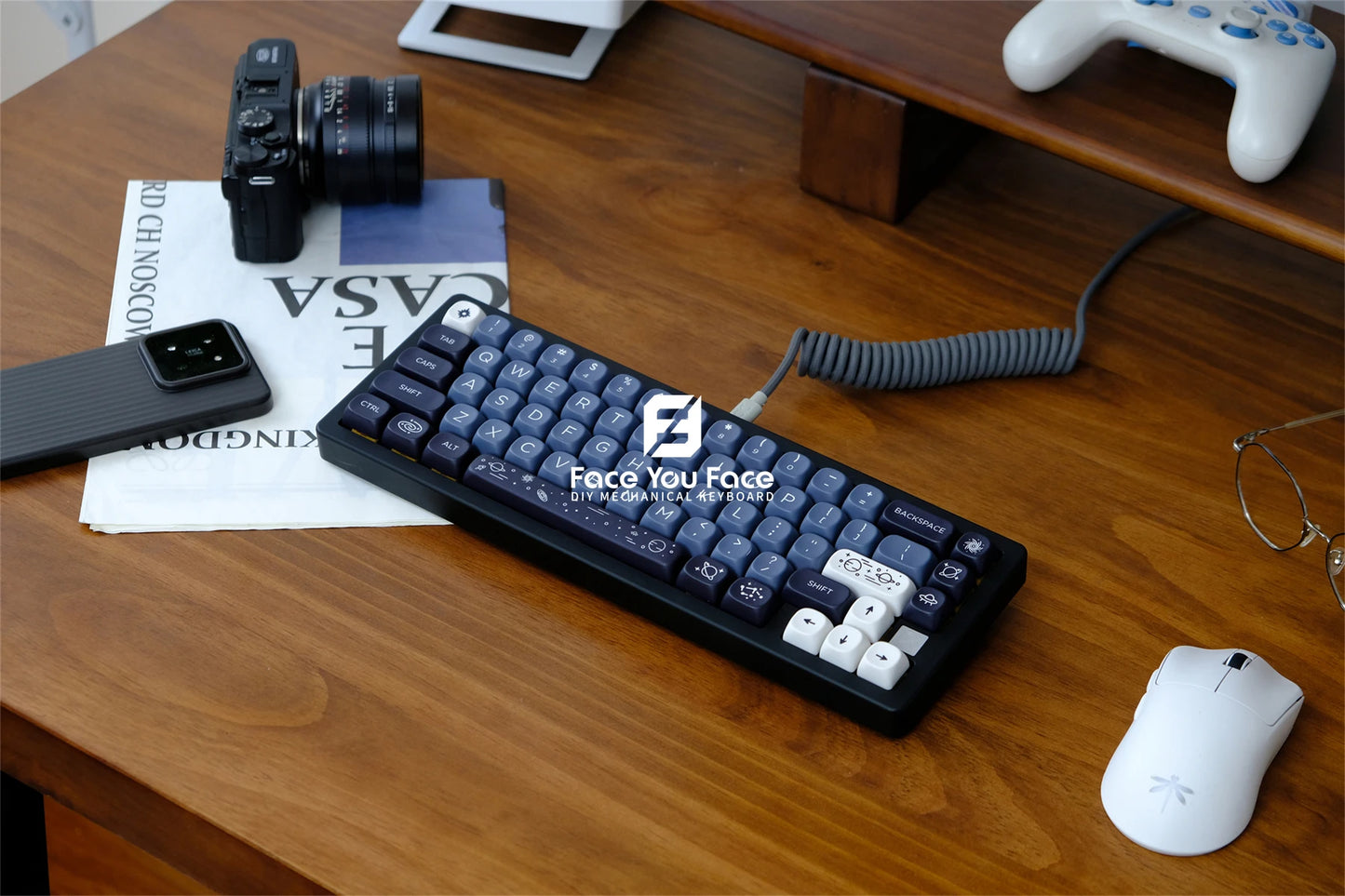 Galaxy Theme Key Cap 129 Keys GMK MOA Profile DYE-SUB PBT Keycap with 1.75U 2U Shift for MX Switch Mechanical Keyboard