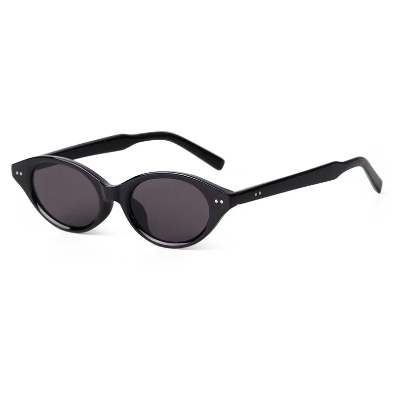Trend Tortoise Shell Cat Eye Sunglasses 2025 Women Men Brand Designer Sun Glasses Cateye Rivets Narrow Frame Shades Female UV400