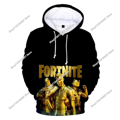 Fortnite Paarbekleidung Herren- und Damenpullover Kinder bedruckter Casual-Hoodie für Schüler Outdoor-Sport schlicht langärmelig