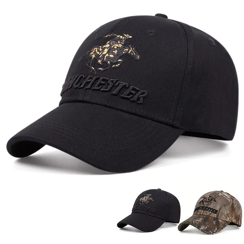 Unisex Winchester Letter Embroidery Baseball Caps Spring and Autumn Outdoor Adjustable Casual Hats Sunscreen Hat