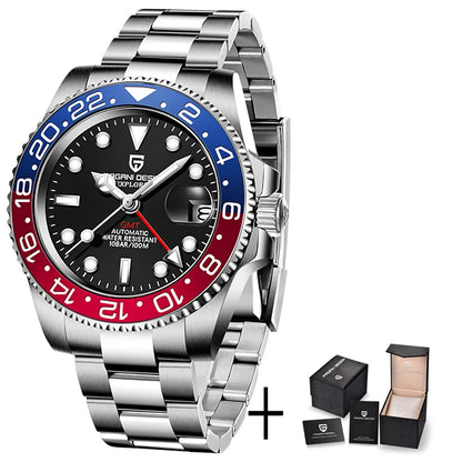 2026 Nuevo reloj mecánico de lujo para hombre PAGANI DESIGN, acero inoxidable, GMT, marca líder, cristal de zafiro, reloj para hombre