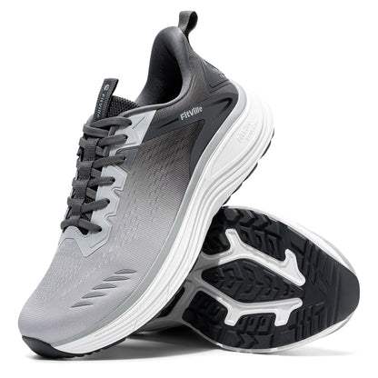 Chaussures de sport extra larges FitVille pour hommes, respirantes, pour la gym, l'athlétisme, l'entraînement croisé, la course à pied, avec amorti maximal.