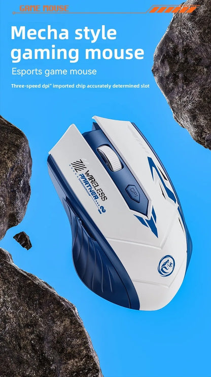 Mouse gaming wireless 2.4G USB silenzioso Dual Mode Bluetooth ricaricabile 1600DPI per PC e laptop
