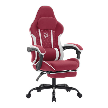 Gaming Chair with Footrest Gamer Chairs Ergonomic with Lumbar Cushion Headrest Gaming Chair Height Adjustable Computer Chair
