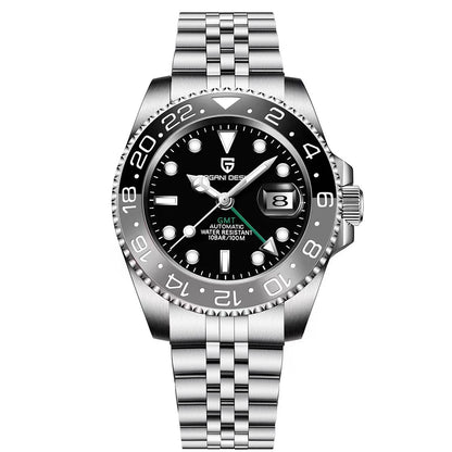 2026 Nuevo reloj mecánico de lujo para hombre PAGANI DESIGN, acero inoxidable, GMT, marca líder, cristal de zafiro, reloj para hombre