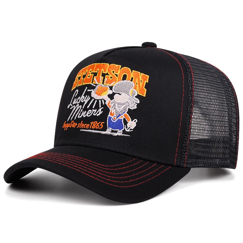 2025 Creative New Truck Hat STETSON Nuggets Net Hat Outdoor Sports Skateboard Hat Daily Leisure Wear Sunshade Hat Baseball Hat