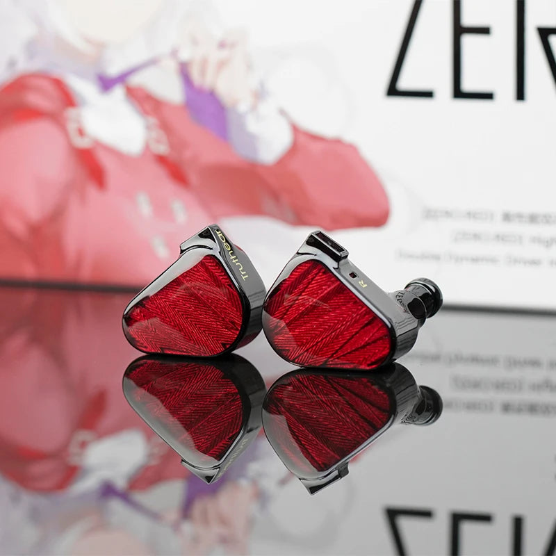 TRUTHEAR x Crinacle ZERO:RED Dual Dynamic Driver In-Ear Wired Audiophile Earphones 0.78 2Pin HiFi Earphones