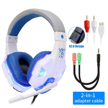 casque audio Casque de jeu stéréo Surround pour PS4 PC X box ordinateur réglable Gamer casque filaire avec micro antibruit Auriculares fifa 21