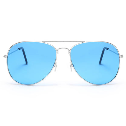 2 PCS Classic Aviator Sunglasses Gold Metal Frame UV100 Protection Trendy Eyewear For Men Women Daily Driving Outdoor Activities
