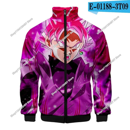 Anime Goku Dragon Ball Jacket Men Women Harajuku Hip Hop Japanese Zip Up Hoodies Goku Clothes Stand Collar Sweatshirt