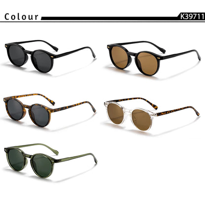 HBK Fashion Polarized Sunglasses Men Round TR90 Frame Fashion Sun Glasses Women Driving Sports UV400 Lunette De Soleil Homme