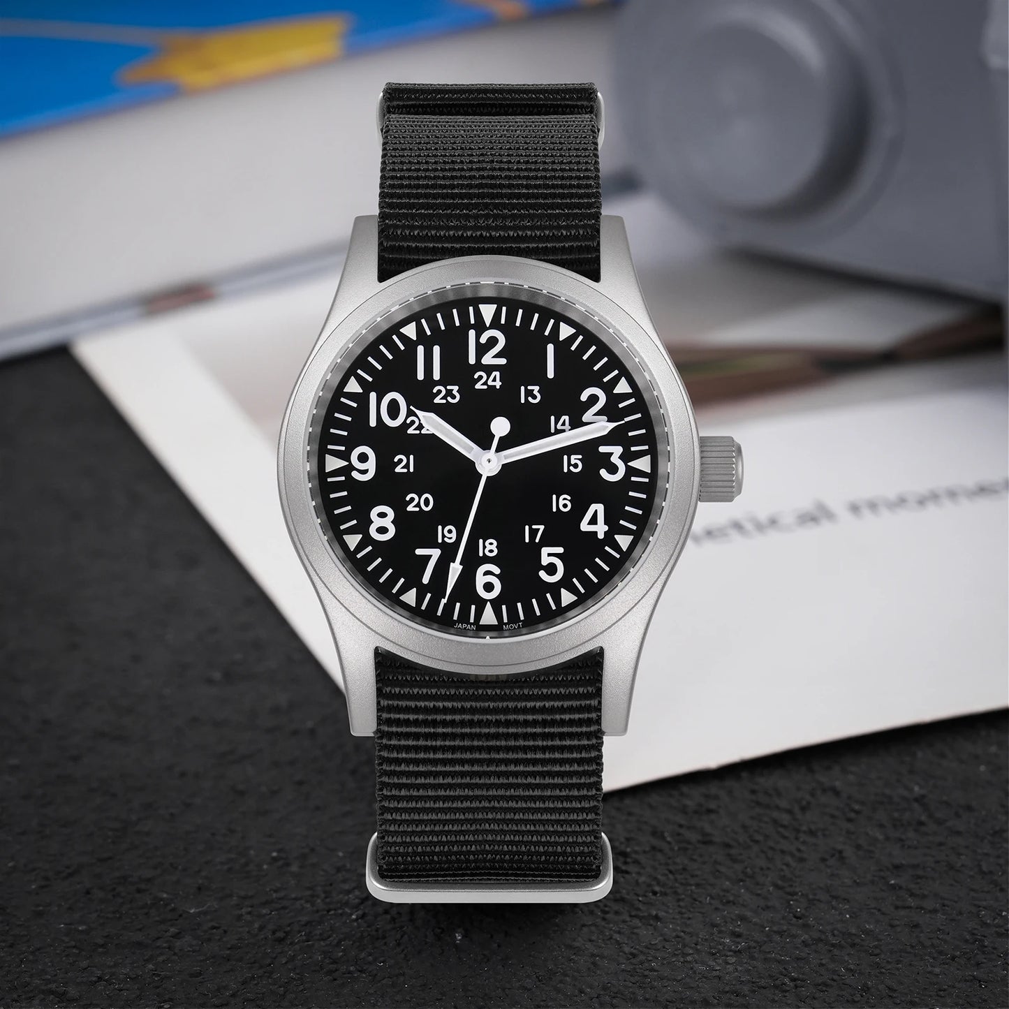Militado ML05 Vintage Watch VH31 Sweep Second Movement Domed Sapphire Crystal With High Clear AR Coating Luminous 38mm Watches