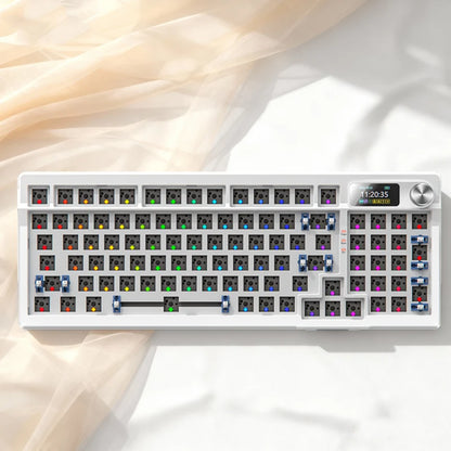 YINDIAOY95 Three Mode Mechanical Keyboard Hot Swap RGB Gaming Keyboard DIY Kit with Customize Display