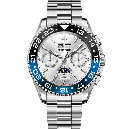 OUPINKE Fashion Mens Watches Top Brand Luxury Business Sport Watch Multifunction Automatic Mechanical Men Clock Waterproof Reloj