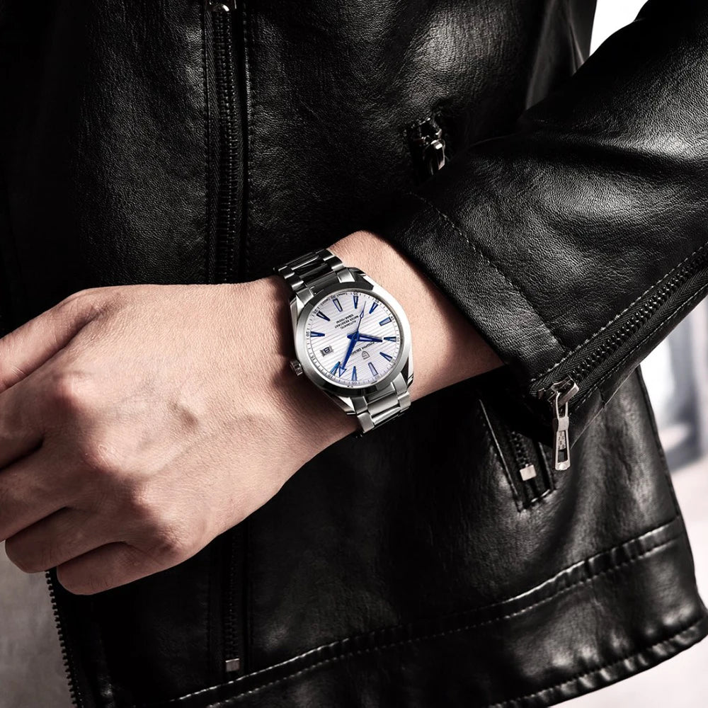 PAGANI DESIGN luxury men’s watch – Mechanical automatic model (calibre 8215), stainless steel, water-resistant, with date display and luminescent hands